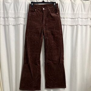 H&M Brown Corduroy Boot Cut Pants